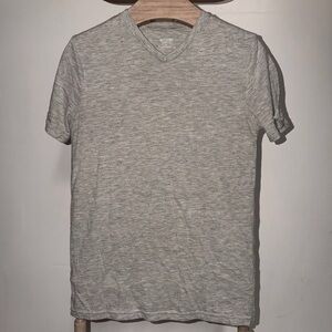 Mossimo Supply Co. Light Heather Gray V-Neck Tee size small green & purple -G